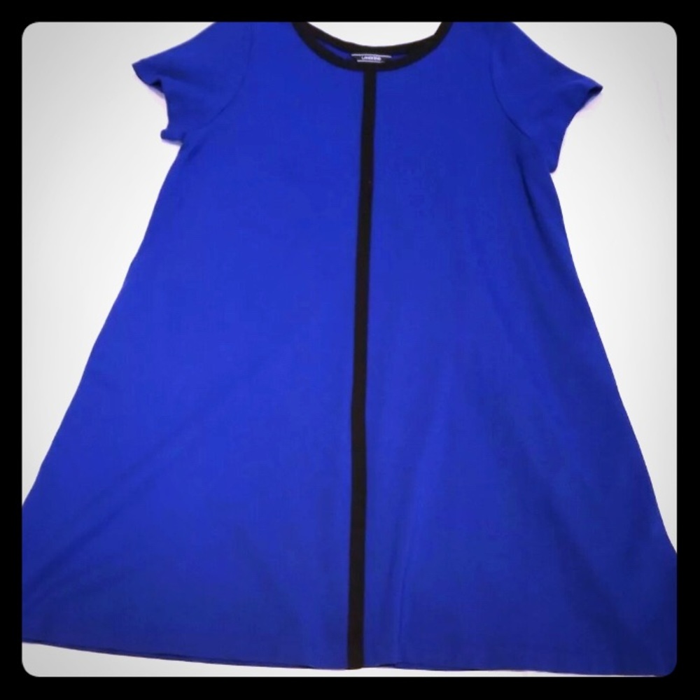 Lands End Blue Flattering DRESS - 16W/18W 1X